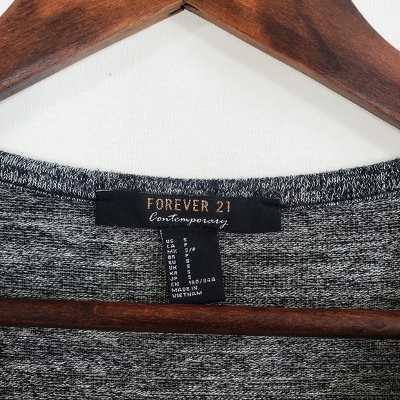 3/$15 Forever 21 Marled Midi Dress Charcoal Gray - Picture 5 of 6